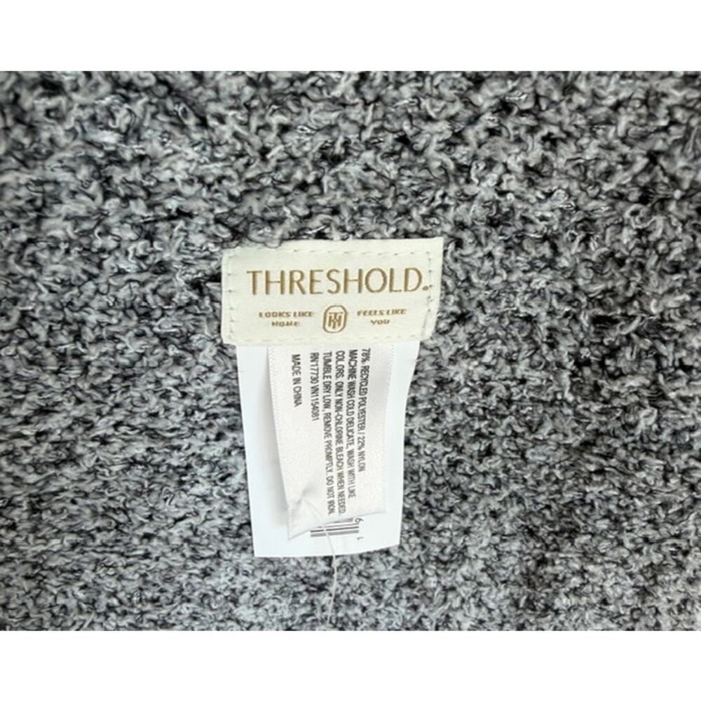 Threshold Heather Gray Super Soft Throw 50"x60" NWT - Picture 5 of 6